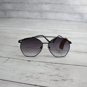 Frye and Co Women's Sunglasses Black 100% UV Protection Wire Rim